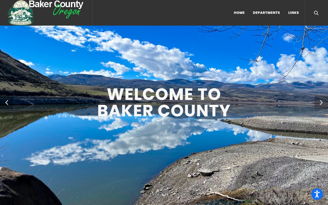 Baker County homepage with links to arrest records