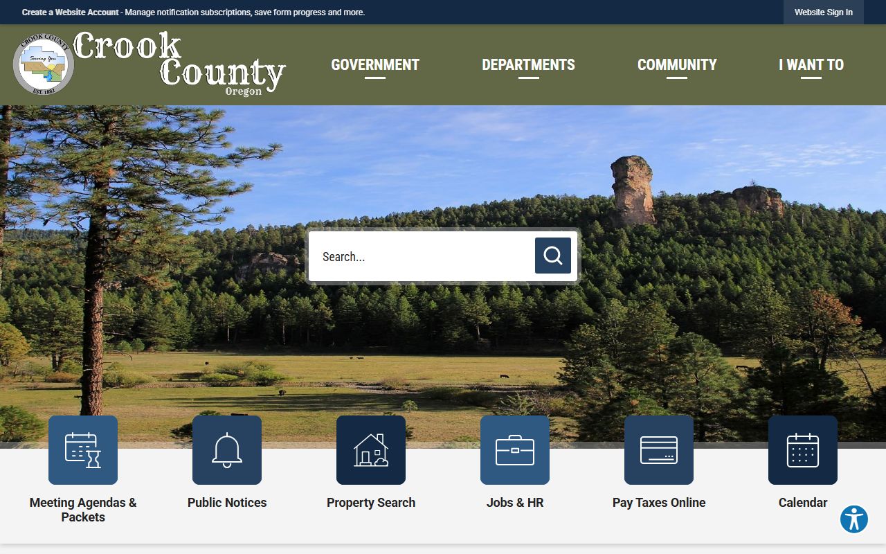 Crook County Sheriff website for arrest records