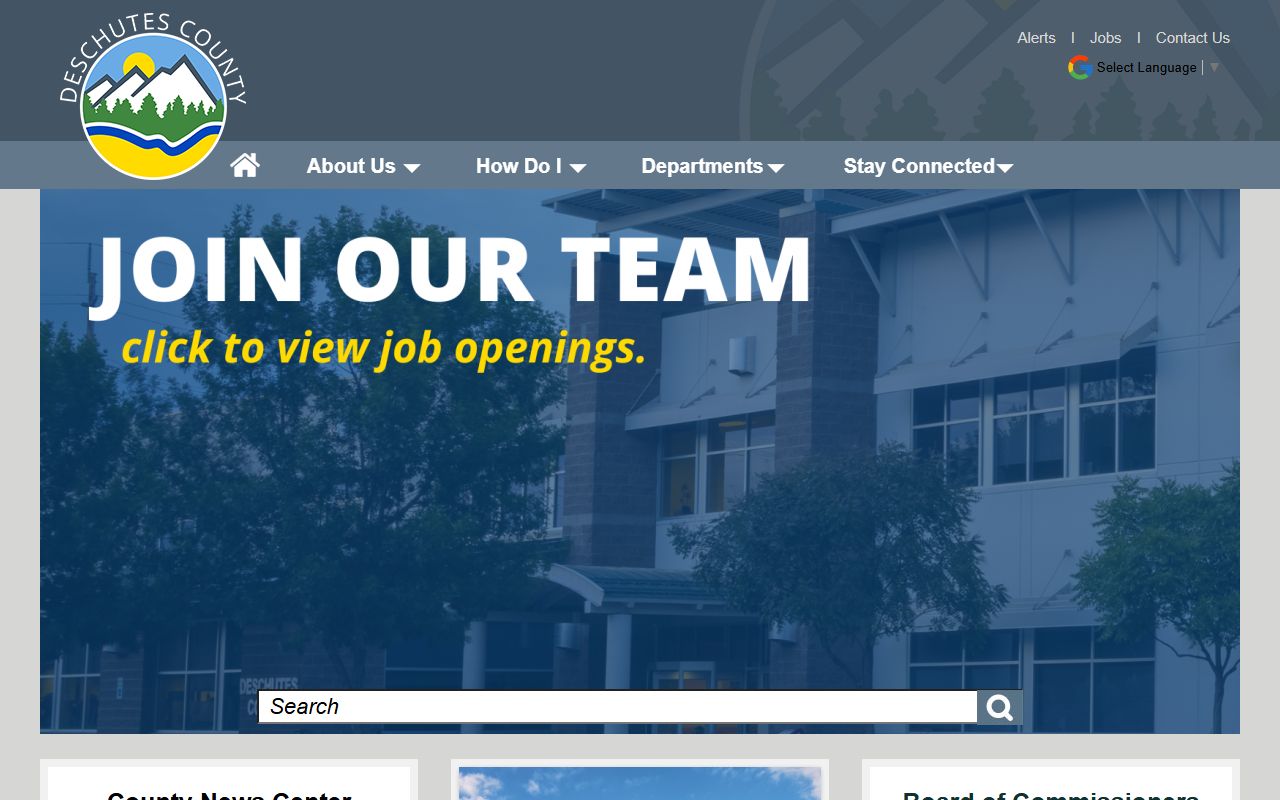 Deschutes County arrest records homepage