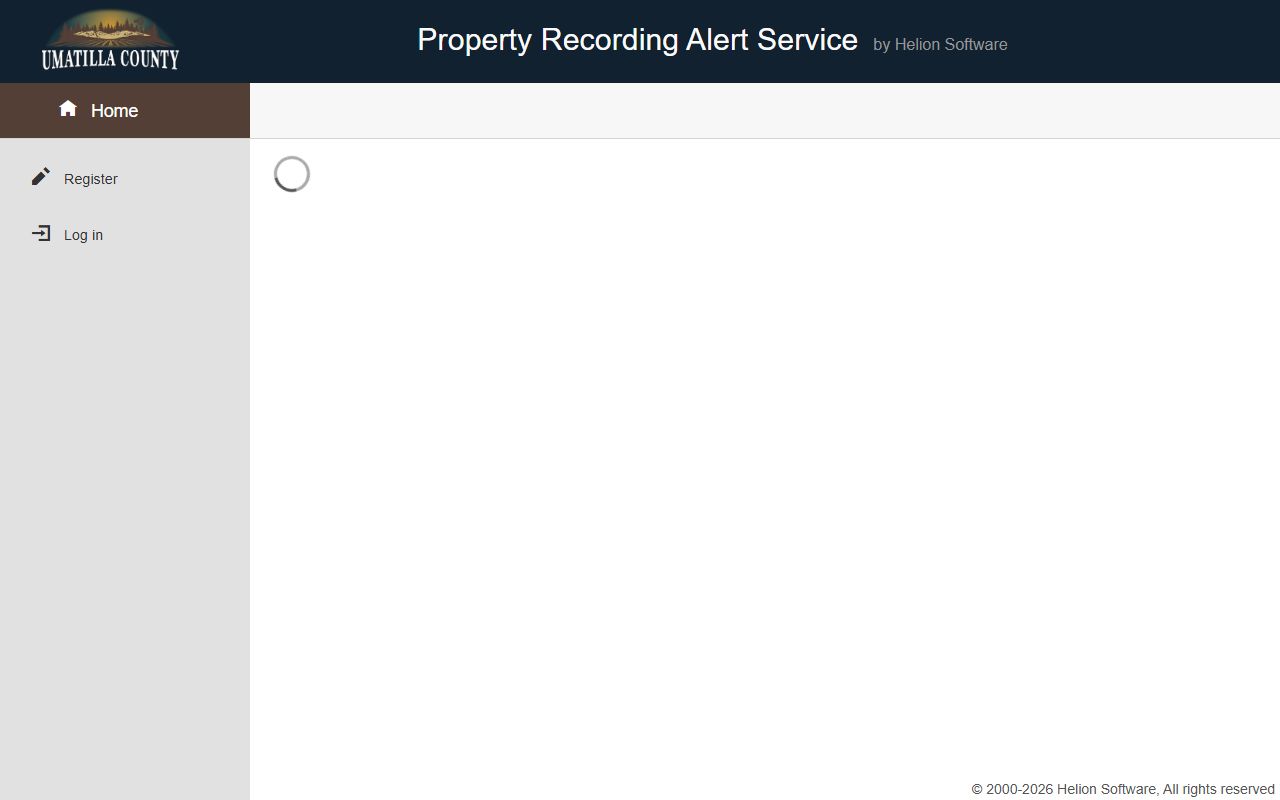 Umatilla County Property Recording Alert Service page